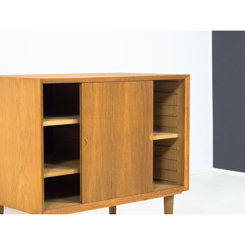 Vintage oakwood highboard with sliding door by Poul Cadovius for Cado, Denmark 1960s