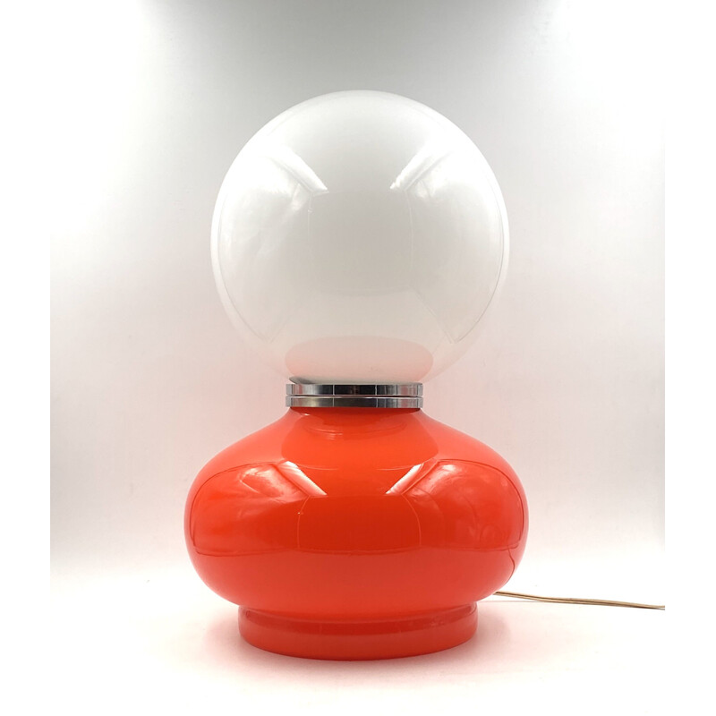 Vintage Murano glass table lamp by Carlo Nason for Av Mazzega, Italy 1970