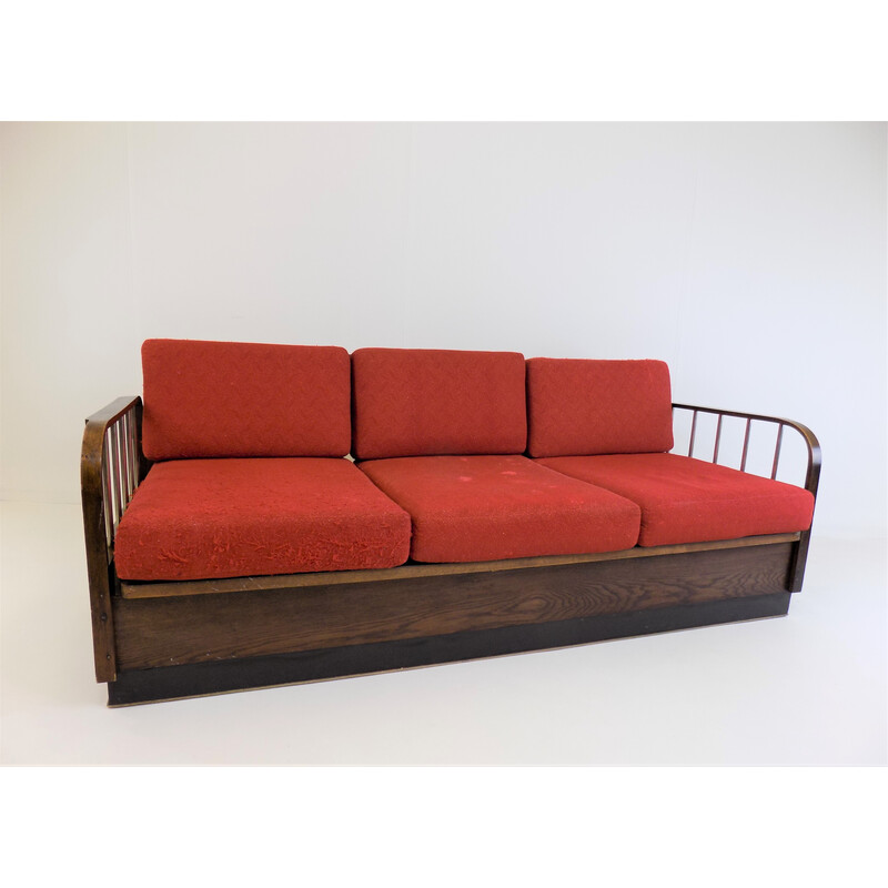 Vintage Bauhaus sofa H-215 by Jindrich Halabala for Up Zavody