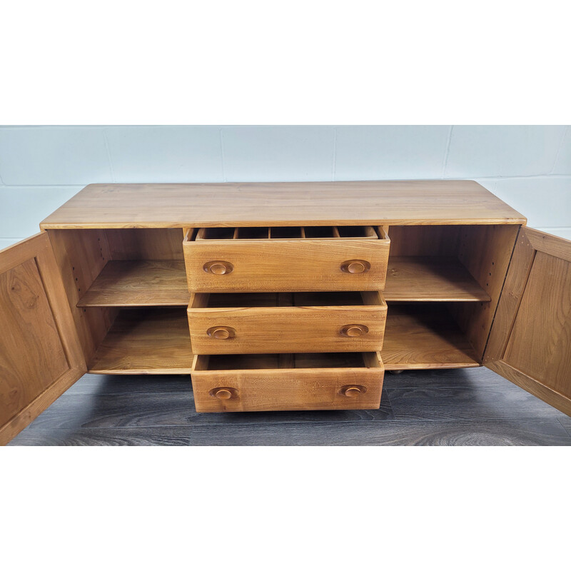 Enfilade vintage en bois d'orme par Ercol, 1970