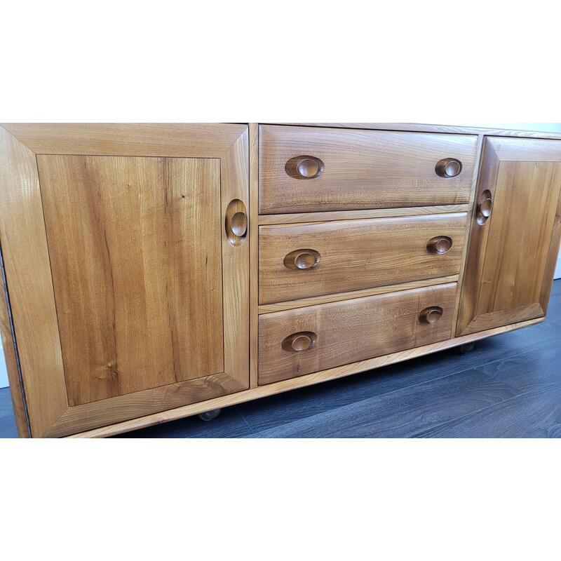 Vintage elmwood sideboard by Ercol, 1970