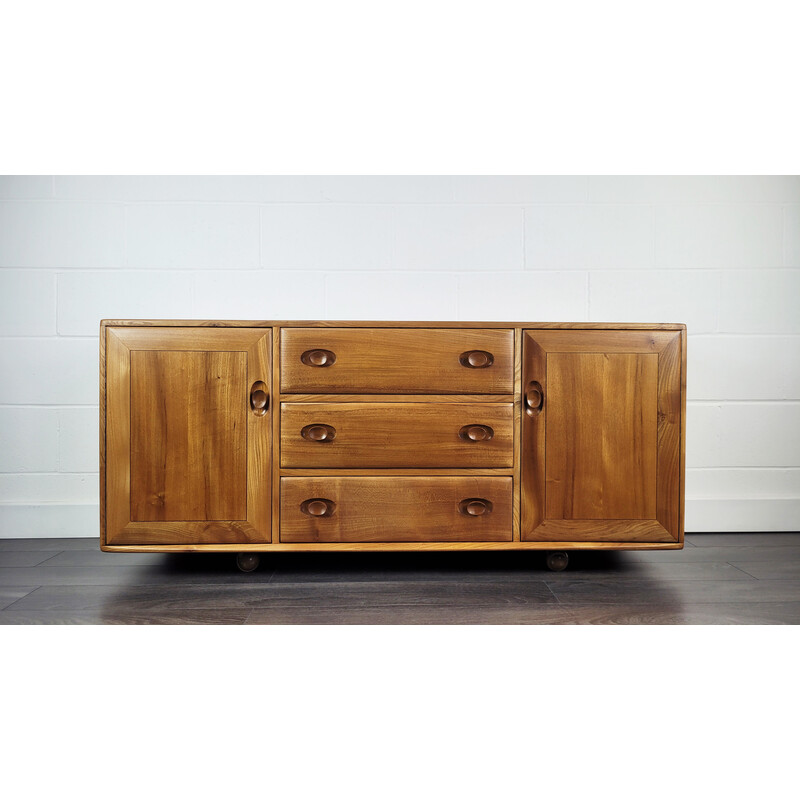 Vintage elmwood sideboard by Ercol, 1970