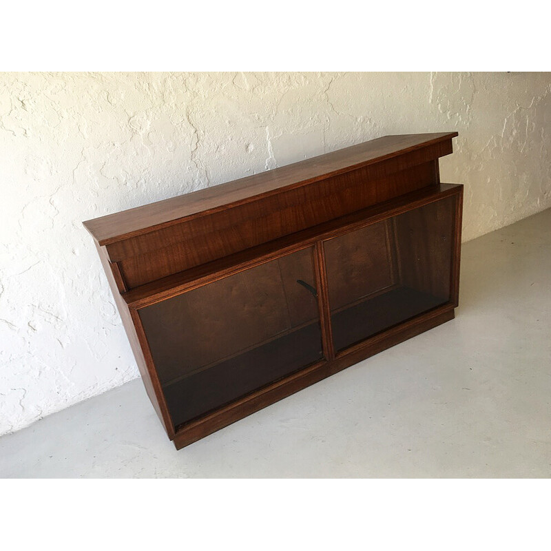 Vintage counter with glass shelf, 1950