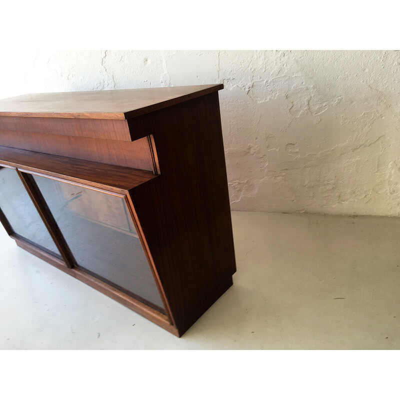 Vintage counter with glass shelf, 1950