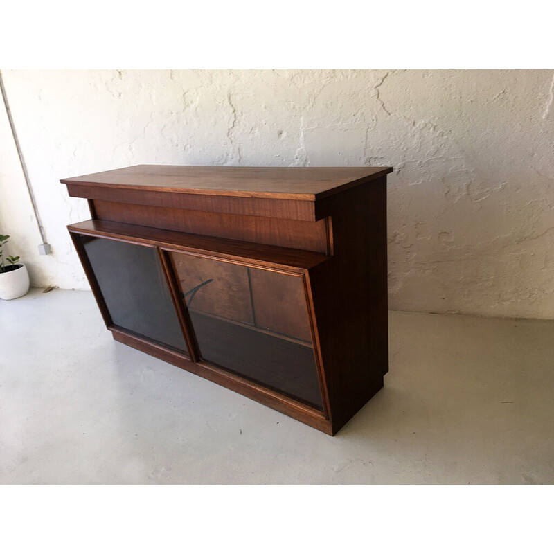 Vintage counter with glass shelf, 1950