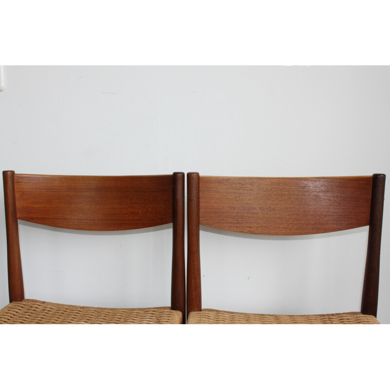 Pair of vintage teak chairs by Poul Volther for Frem Røjle, Denmark 1960