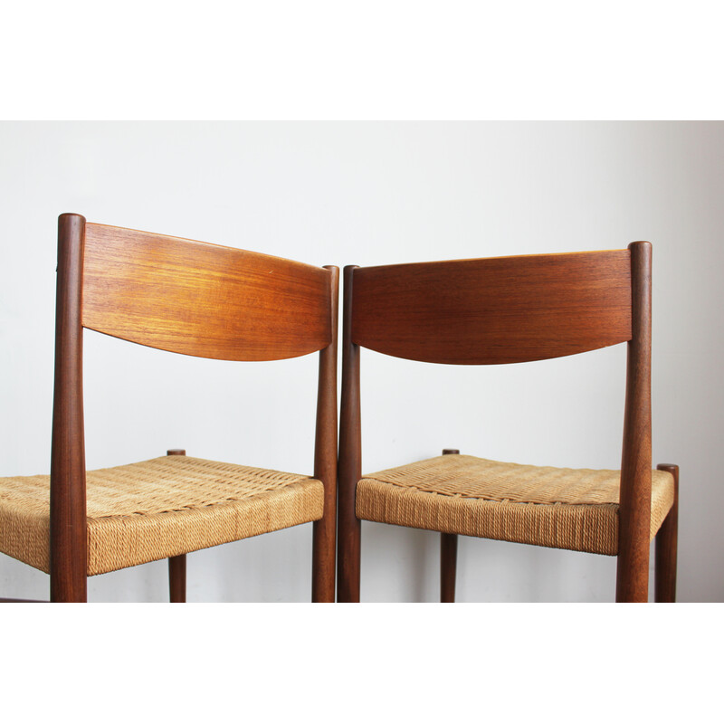 Pair of vintage teak chairs by Poul Volther for Frem Røjle, Denmark 1960