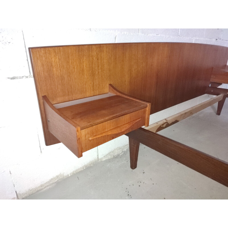 Letto scandinavo vintage in teak