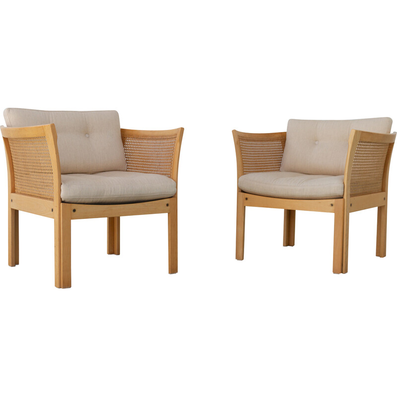 Pair of vintage Plexus armchairs by Illum Wikkelsø for Cfc Silkeborg, Denmark 1970