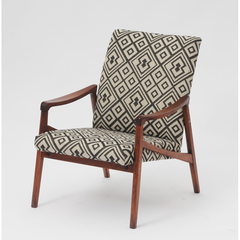 Fauteuil TON à motifs losangés - 1960s