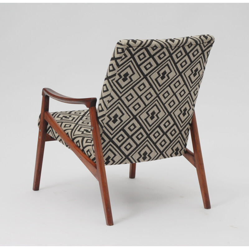 Diamond-shaped pattern TON armchair - 1960s