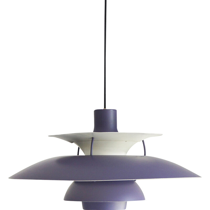 Lustre vintage Ph5 violet par Poul Henningsen pour Louis Poulsen, 1960