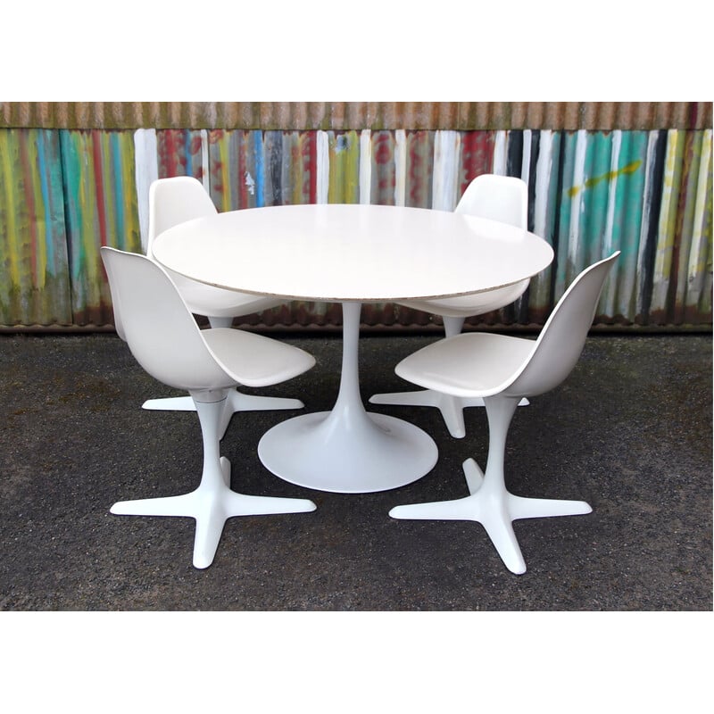 Vintage Tulip dining set by Maurice Burke for Arkana, 1960