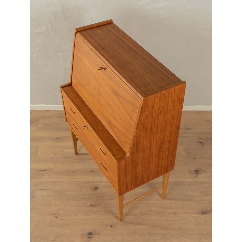 Vintage teak veneer secretary, Germany 1960