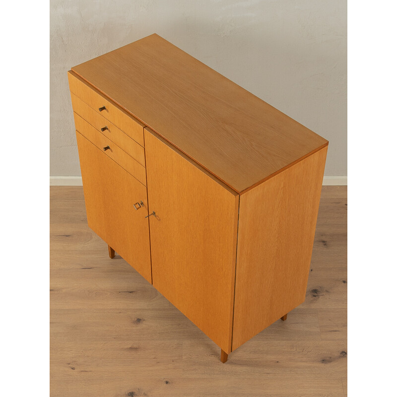 Vintage oakwood veneer cabinet, Germany 1950