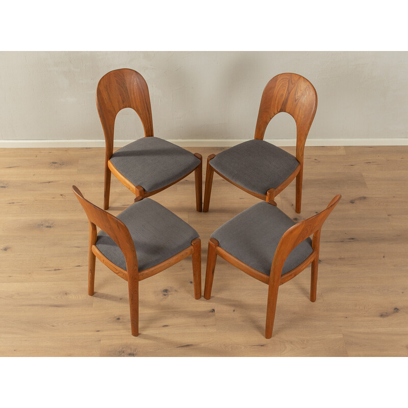 Set di 4 sedie vintage in teak di Niels Koefoed per Koefoed's Hornslet, Danimarca 1960