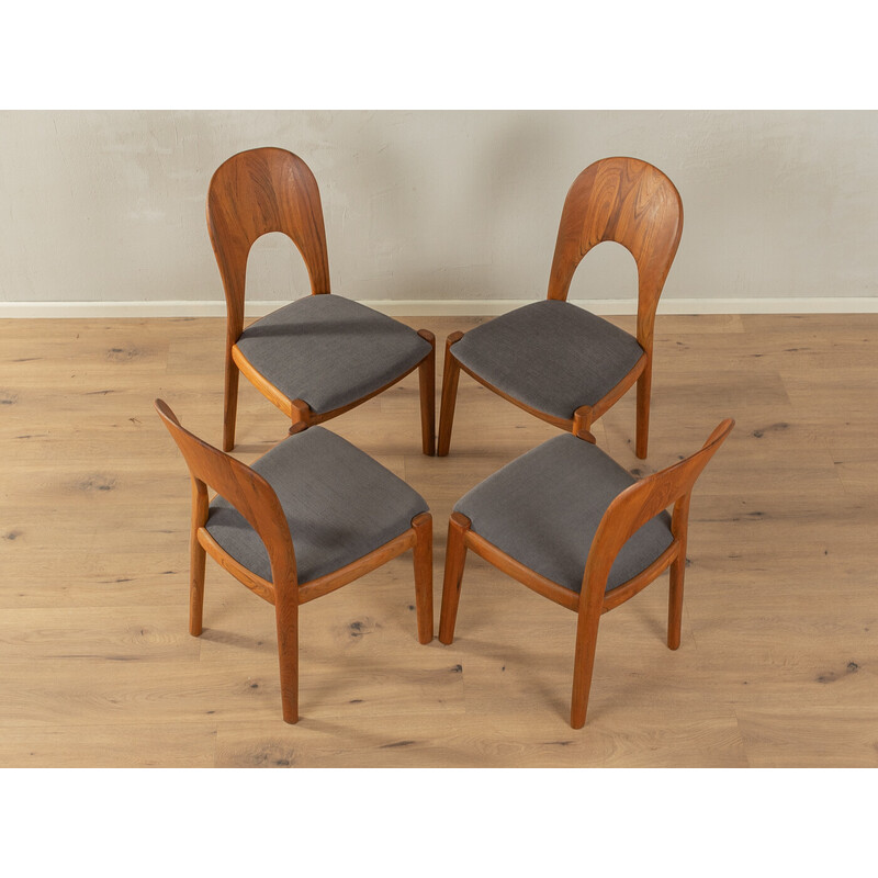 Set van 4 vintage teakhouten stoelen van Niels Koefoed voor Koefoed's Hornslet, Denemarken 1960