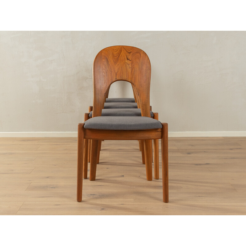 Conjunto de 4 cadeiras de teca vintage de Niels Koefoed para Koefoed's Hornslet, Dinamarca 1960