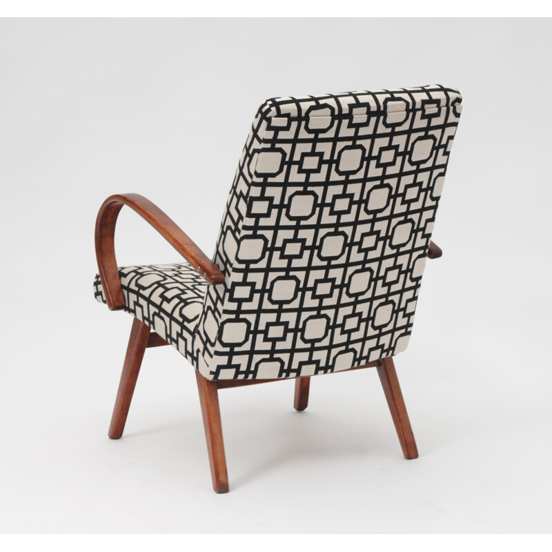 Armchair TON with squared pattern - 1960s