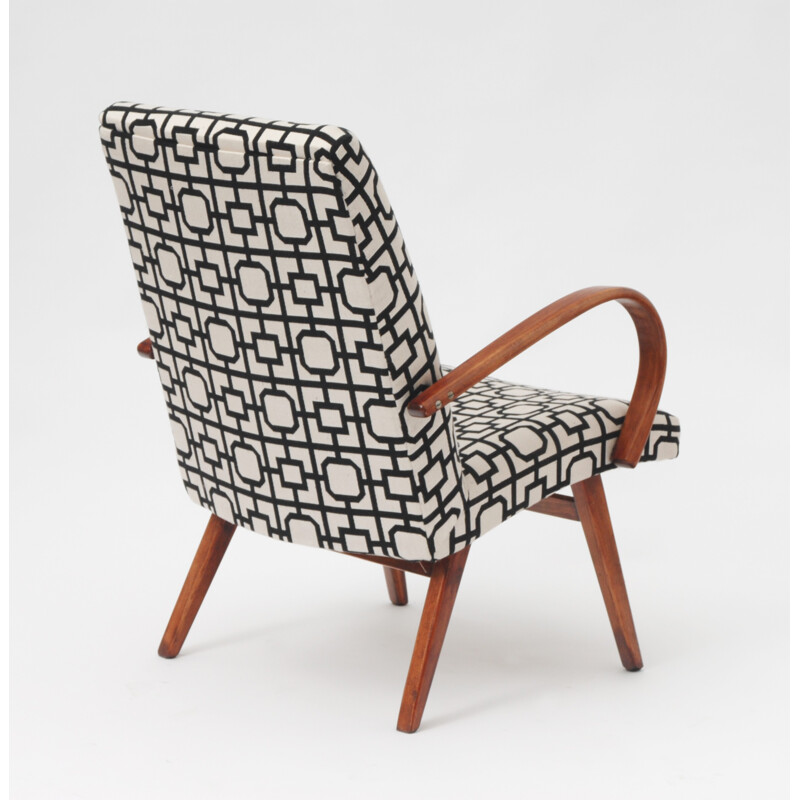Armchair TON with squared pattern - 1960s