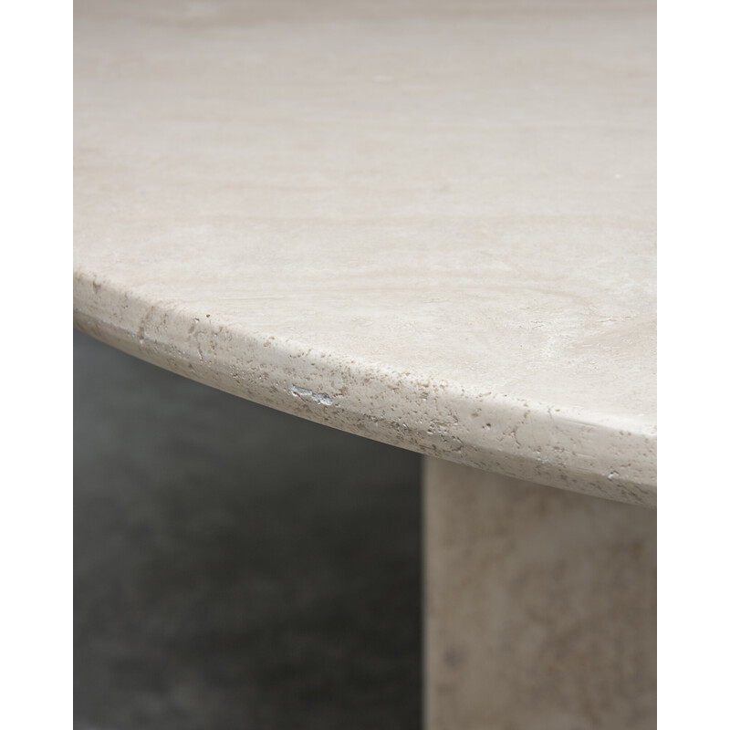 Vintage travertine dining table, Italy 1970