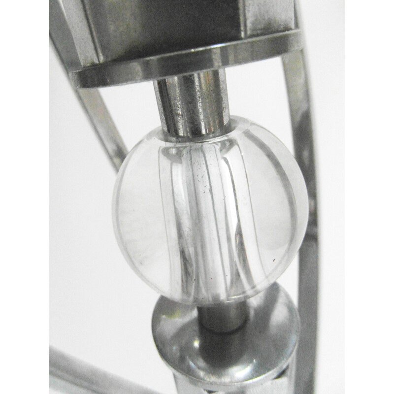Helical modernist hanging lamp with  6 light arms - 1930s