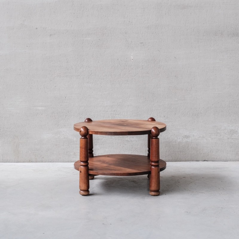 Vintage coffee table in wood, France 1950