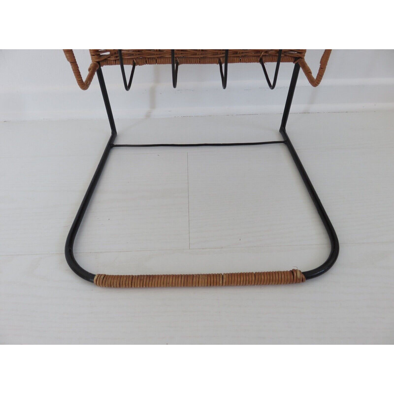 Vintage magazine rack by Raoul Guys, France 1950