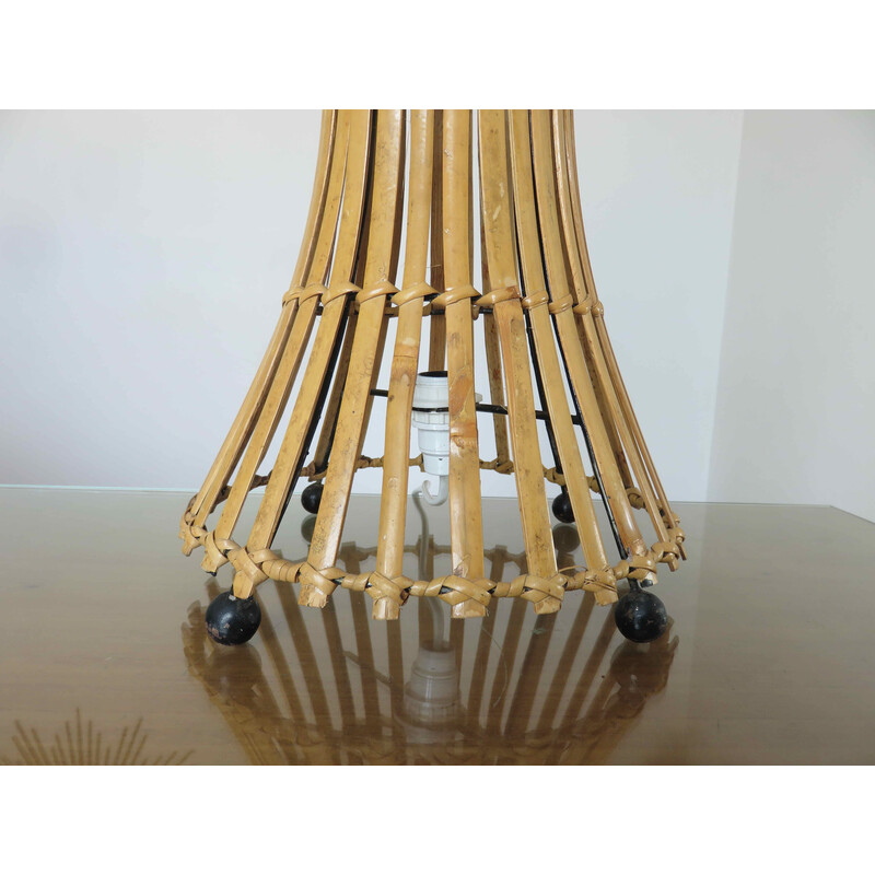 Vintage bamboo lamp, Italy 1970