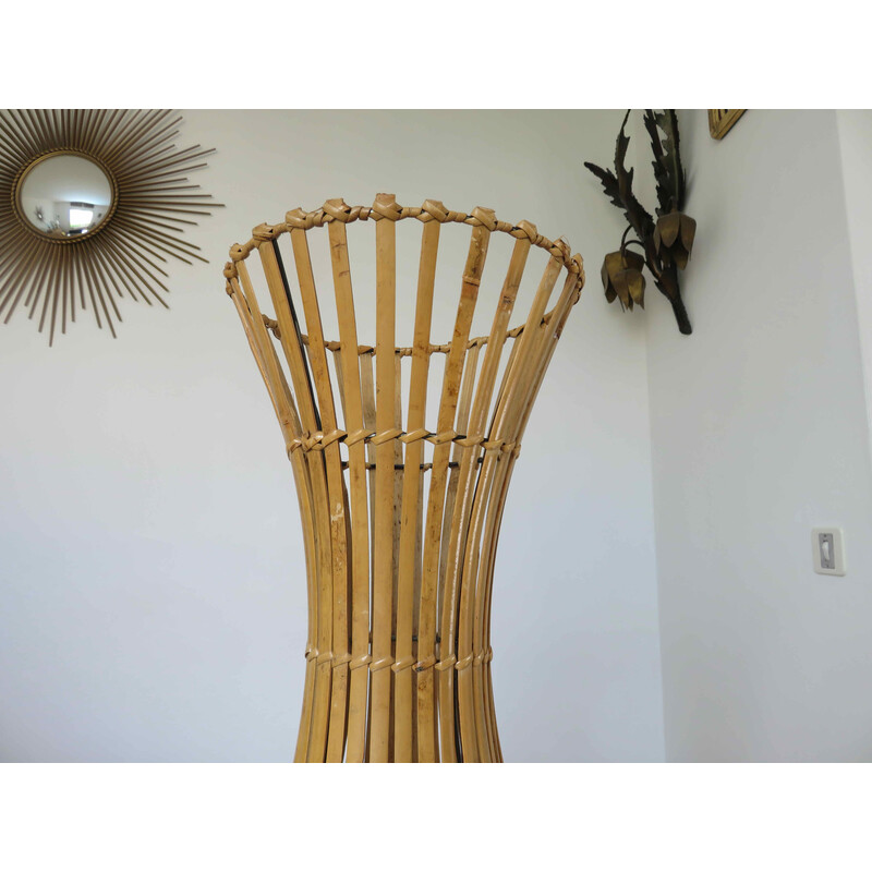 Vintage bamboo lamp, Italy 1970