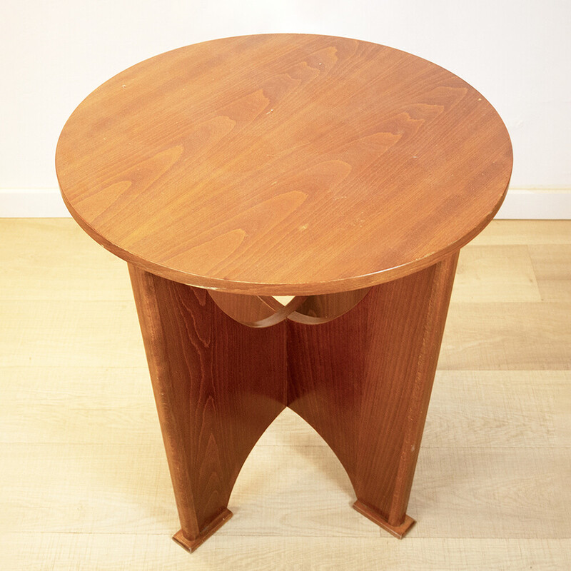 Mid century teak side table, Spain 1960s