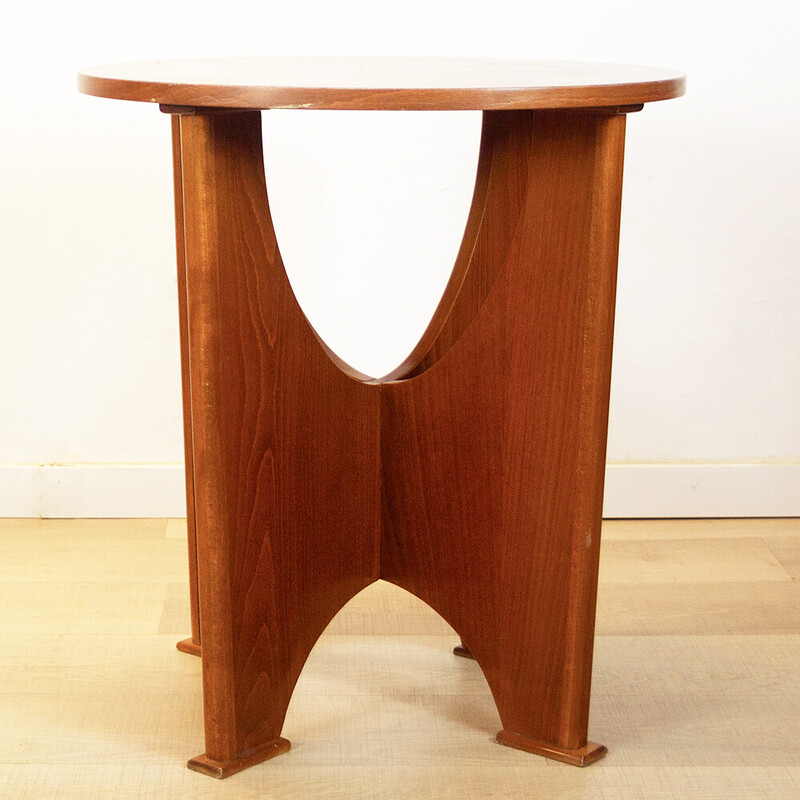 Mid century teak side table, Spain 1960s