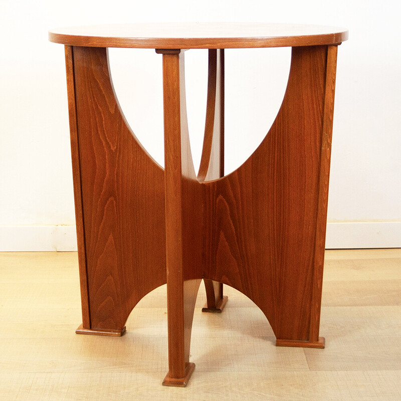 Mid century teak side table, Spain 1960s