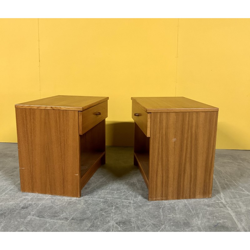 Pair of vintage teak night stands, Denmark 1960