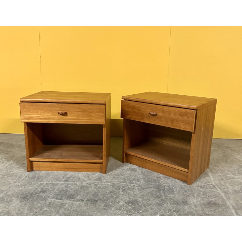 Pair of vintage teak night stands, Denmark 1960