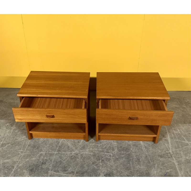 Pair of vintage teak night stands, Denmark 1960