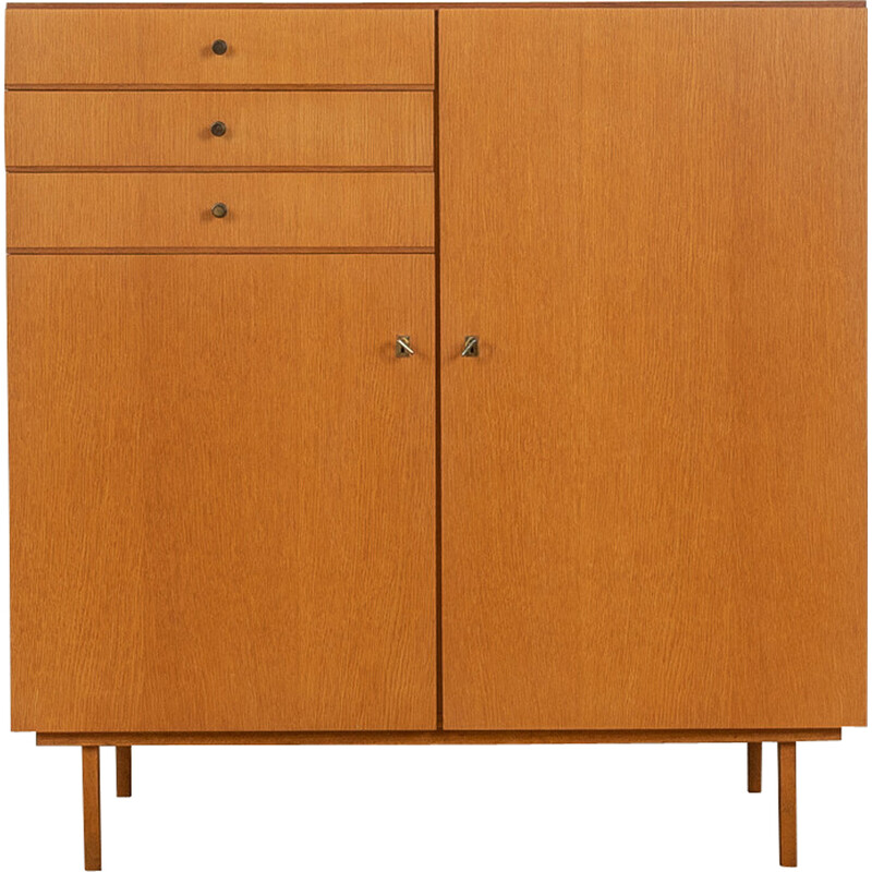 Vintage oakwood veneer cabinet, Germany 1950