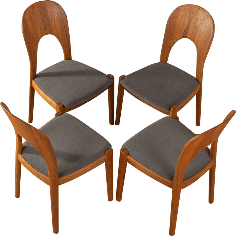 Set van 4 vintage teakhouten stoelen van Niels Koefoed voor Koefoed's Hornslet, Denemarken 1960