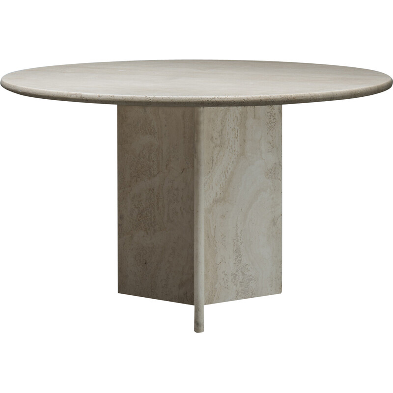 Vintage travertine dining table, Italy 1970