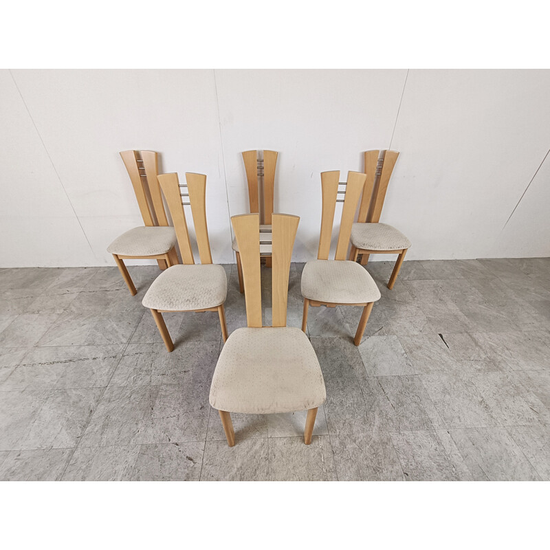 Set di 6 sedie vintage in legno, 1990