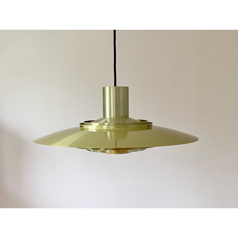 Vintage brass pendant lamp P376 by Preben Fabricius and Jørgen Kastholm for Nordisk Solar, Denmark 1964