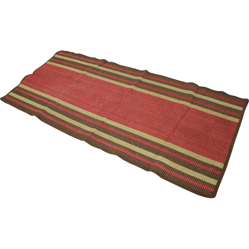 Tapis vintage en laine ,Tchécoslovaquie 1940