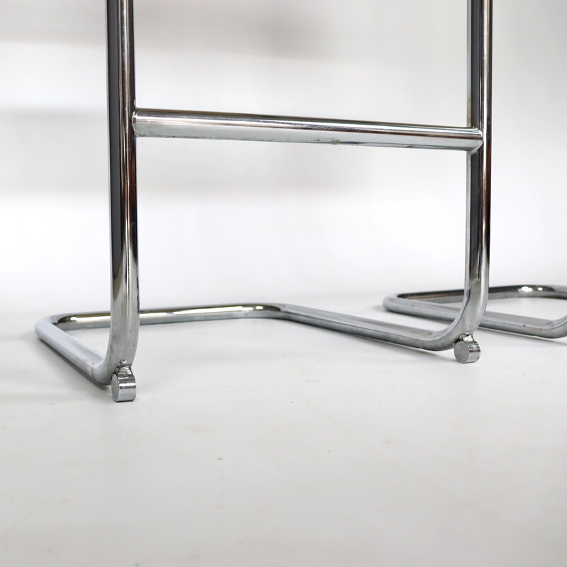 Pair of vintage bar stools S32 by Marcel Breuer, 1980