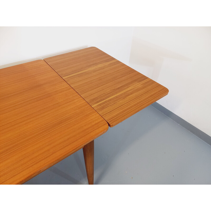 Vintage teak table with extensions, 1950-1960