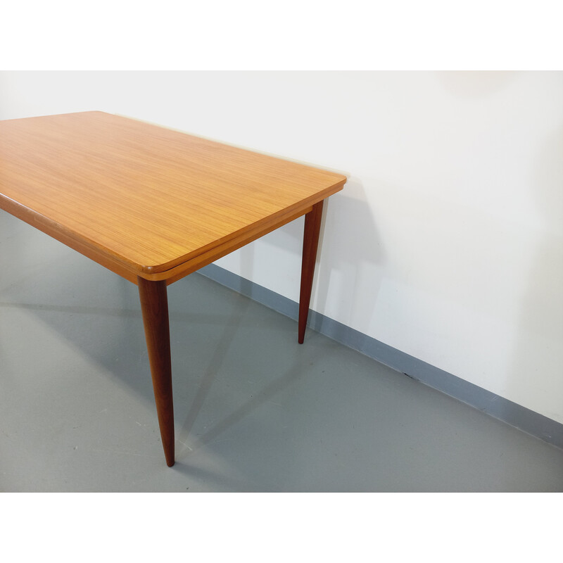 Vintage teakhouten tafel met verlengstukken, 1950-1960