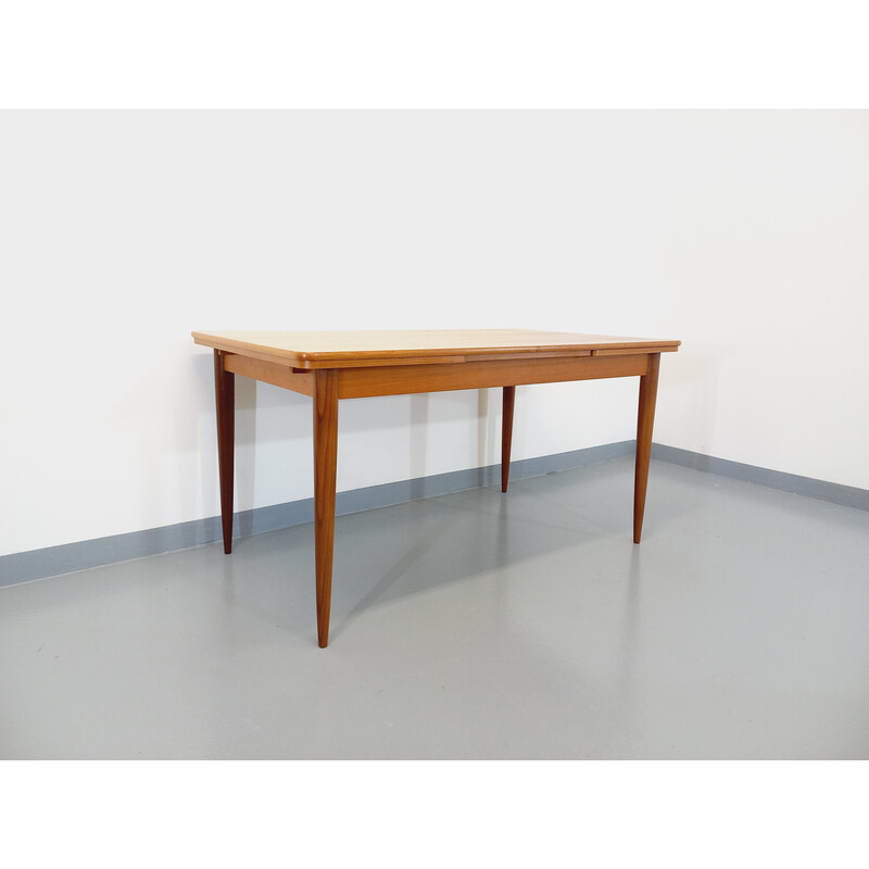 Vintage teak table with extensions, 1950-1960