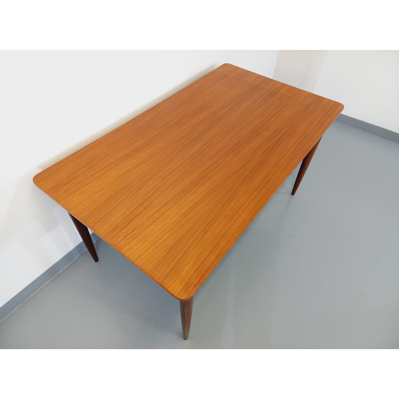 Vintage teak table with extensions, 1950-1960