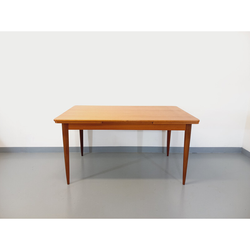 Vintage teak table with extensions, 1950-1960