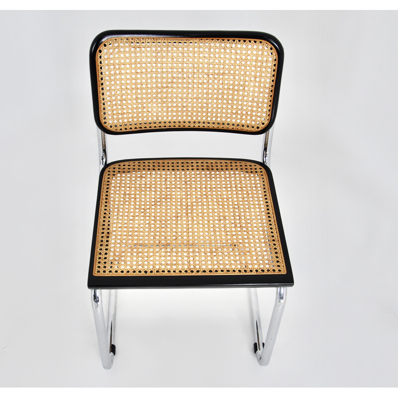 Conjunto de 8 cadeiras vintage em madeira e metal de Marcel Breuer