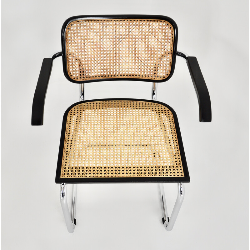 Conjunto de 8 cadeiras vintage em madeira e metal de Marcel Breuer